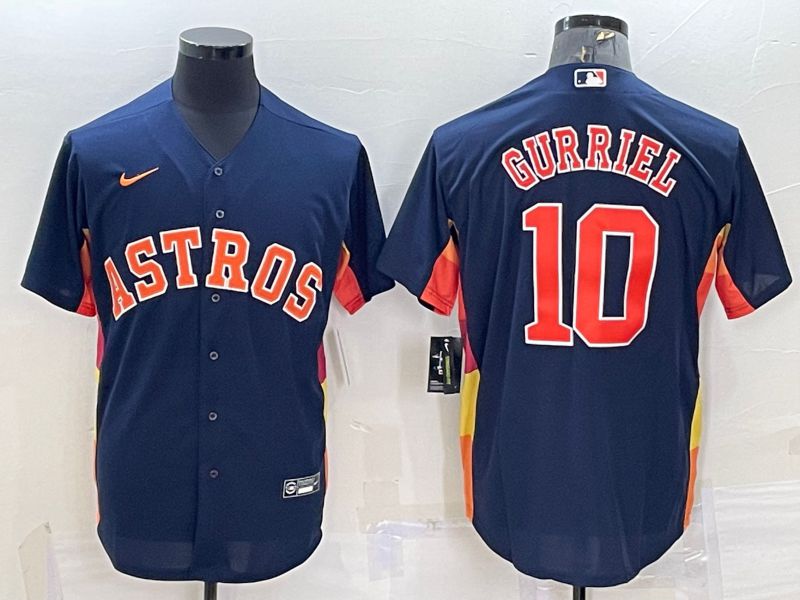 Men Houston Astros #10 Gurriel Blue Game Nike 2022 MLB Jersey1->houston astros->MLB Jersey